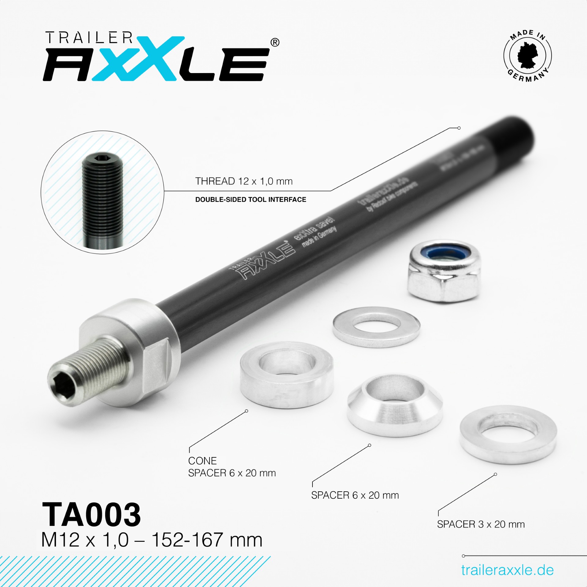 Trailer AxXle TA003 - The axle for bicycle child trailers